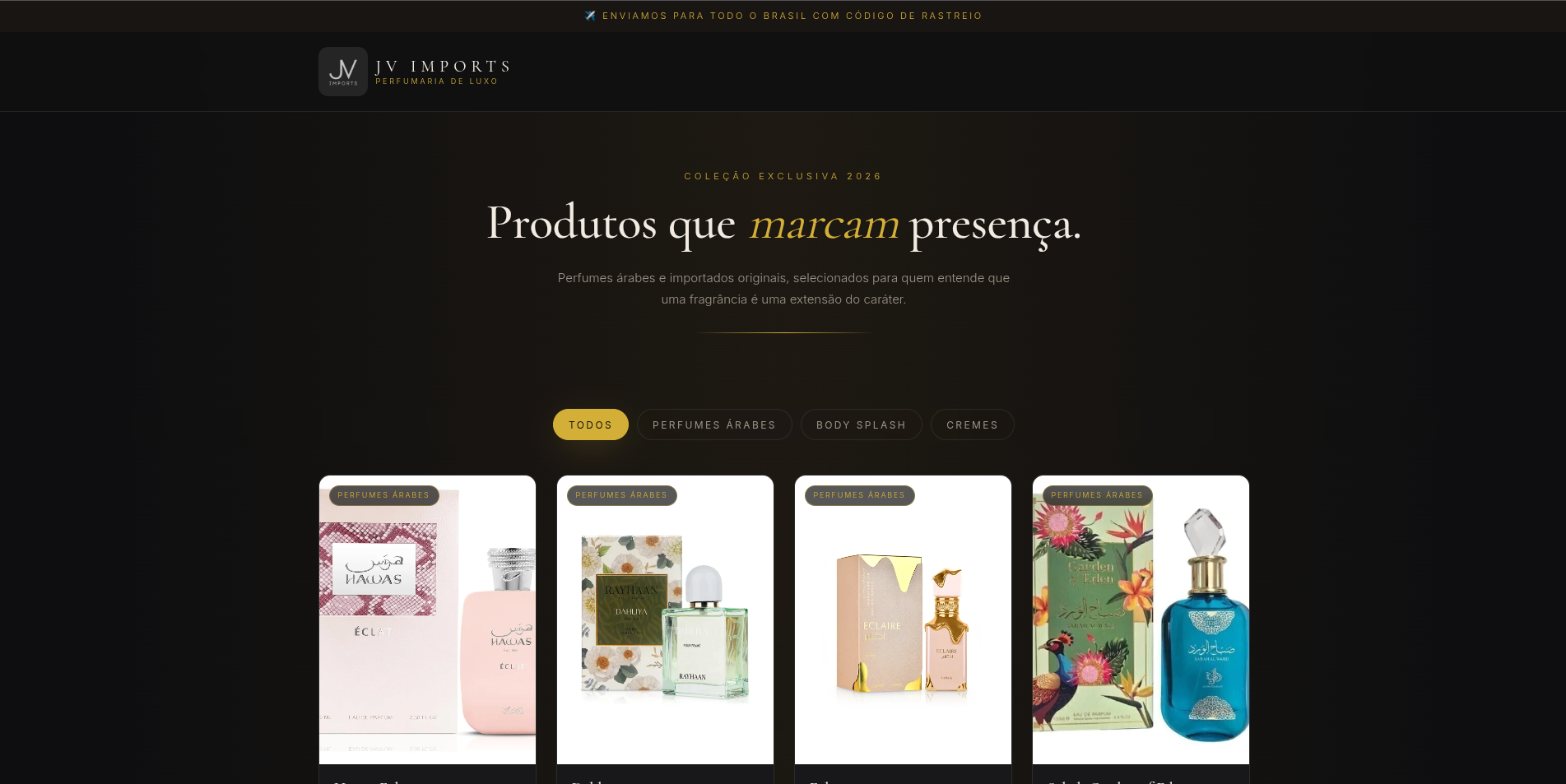 Projeto para perfumaria